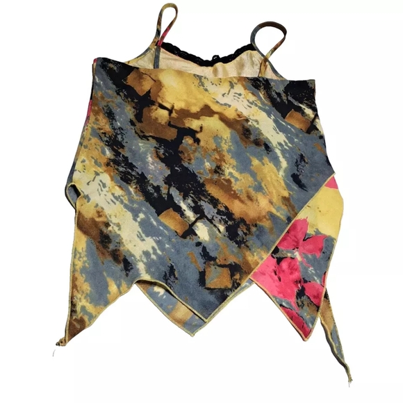 Dress-U by Sharon multicolor 2 Pc lined asymmetrical Maxi Dress/Sleeveless top - Picture 3 of 11